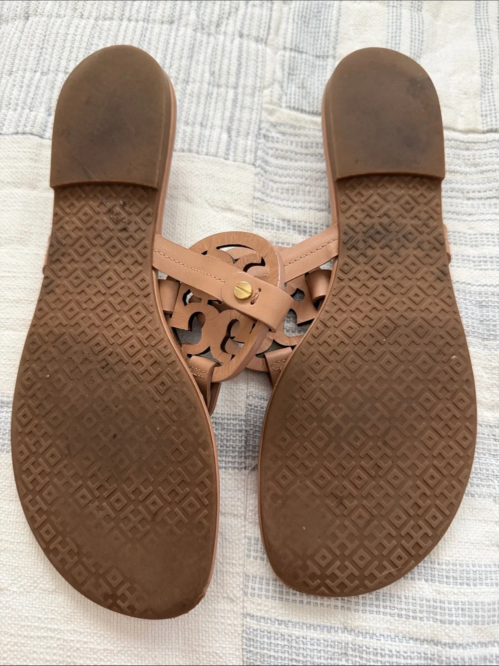 Tory Burch Miller Sandal, light sand, size 11